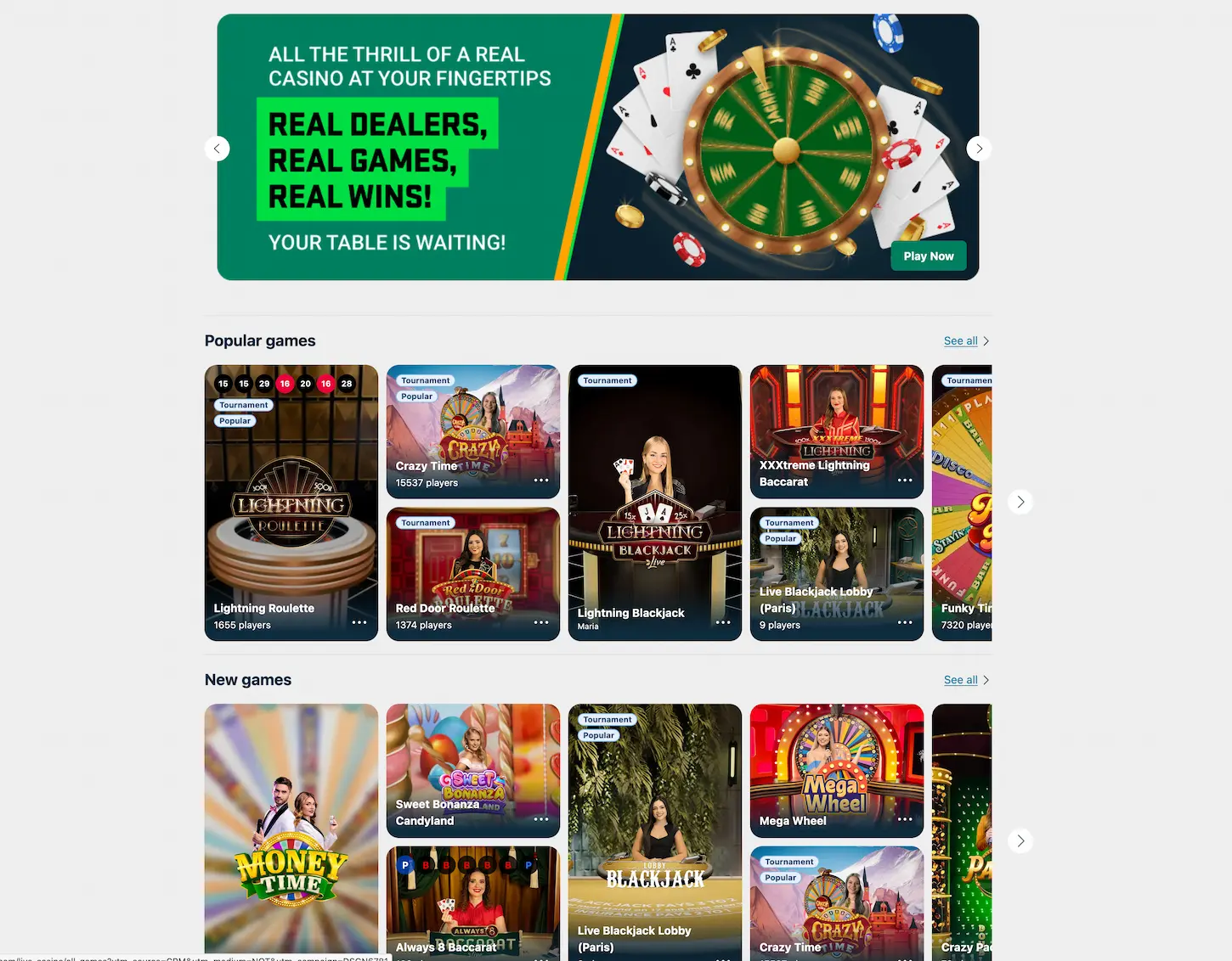 BoaBet Live Casino – echte Dealer bei Live Roulette, Live Blackjack, Live Baccarat und Game Shows in Echtzeit